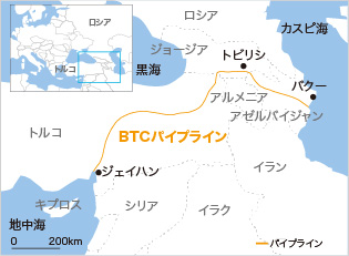 地図：BTCパイプラインプロジェクト
