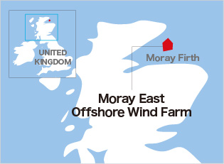 地図：モーレイイースト洋上風力発電所