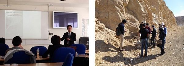 An INPEX Group employee delivers a lecture / Geological excursions