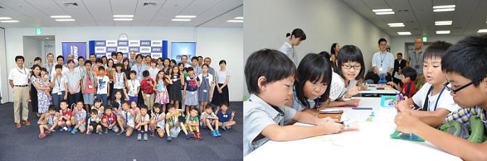 Group photo / Children challenge the quiz on oil and natural gas
